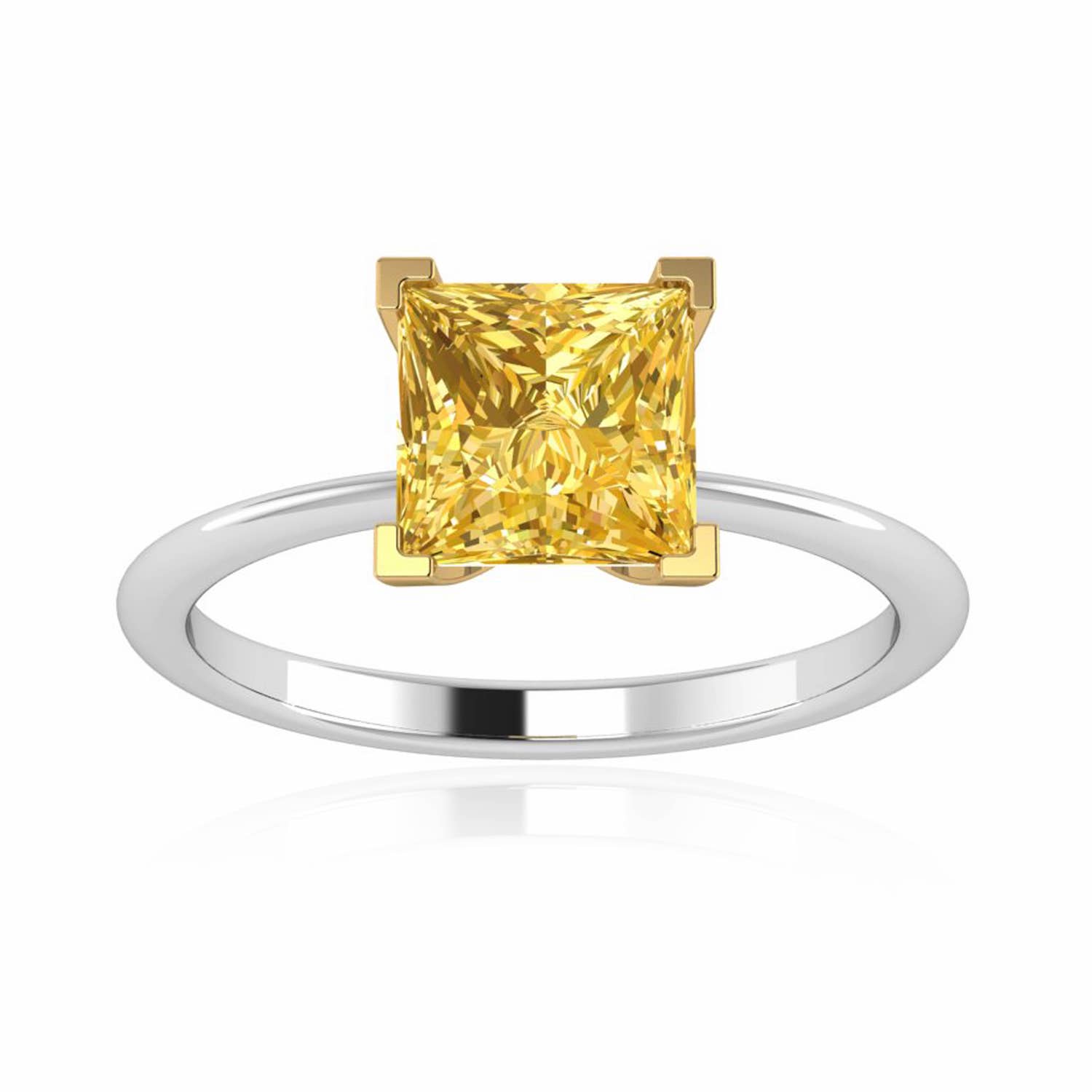 Princess-cut Yellow Diamond Ring by Digamma Collection – HermiaDiamonds